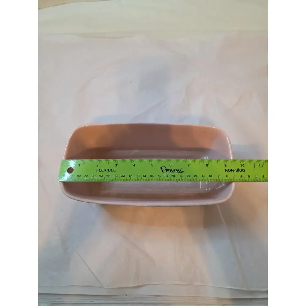 Vintage Shawnee Pink & Black Rectangle Planter USA 1205 Mid-Century Modern Pot